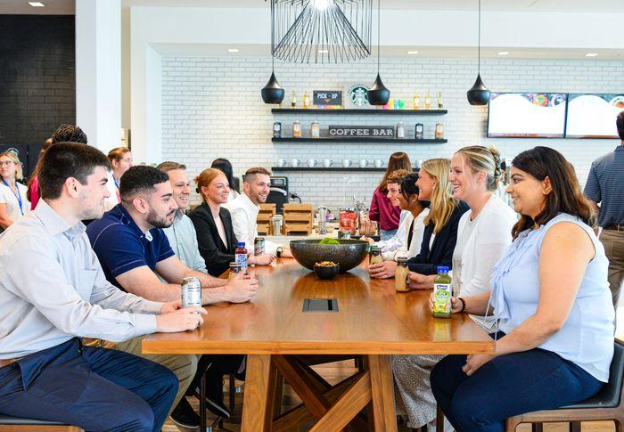 New KPMG hires at the company’s training facility in Orlando, Fla., where KPMG teaches presentation skills, the art of talking in person and how to resolve conflict in teams. PHOTO: KPMG