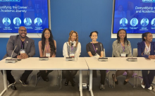 Omna Berhanu, UVA Economics student, participates on a panel about "Careers in Economics" at the SACE conference! 